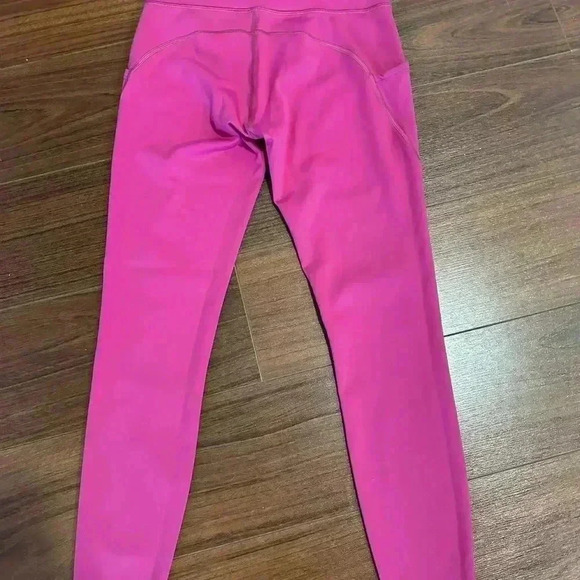 Peloton Move Mission Tulip Hem Leggings Pink EUC - Picture 2 of 4